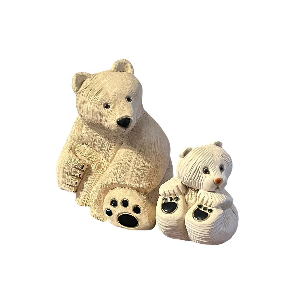 Artesania Rinconada Polar Bear Figurine Set Large Small